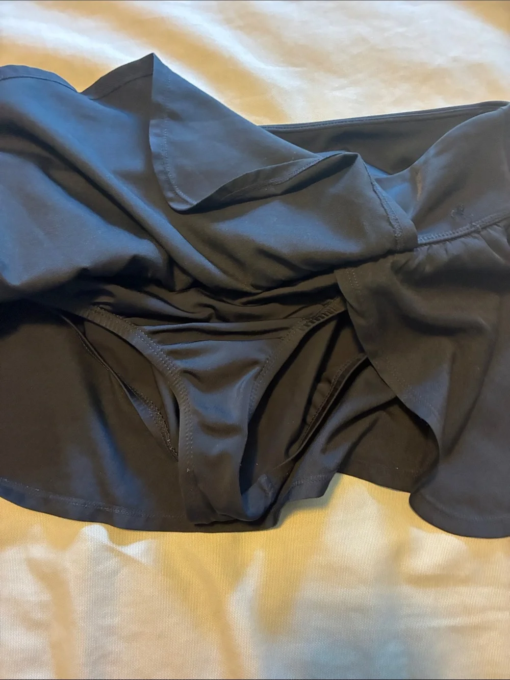 Nike Black Women's Athletic Skort with White Swoosh